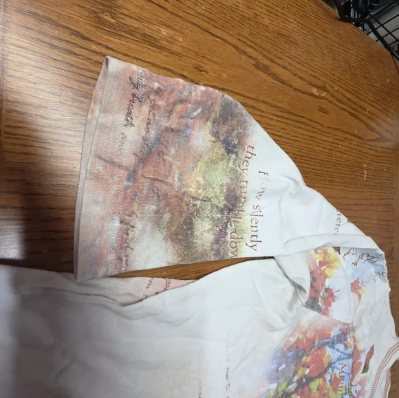 C J Banks 3/4 Sleeve Top Autumn Time Romance Plus Size 1X - Picture 5 of 10